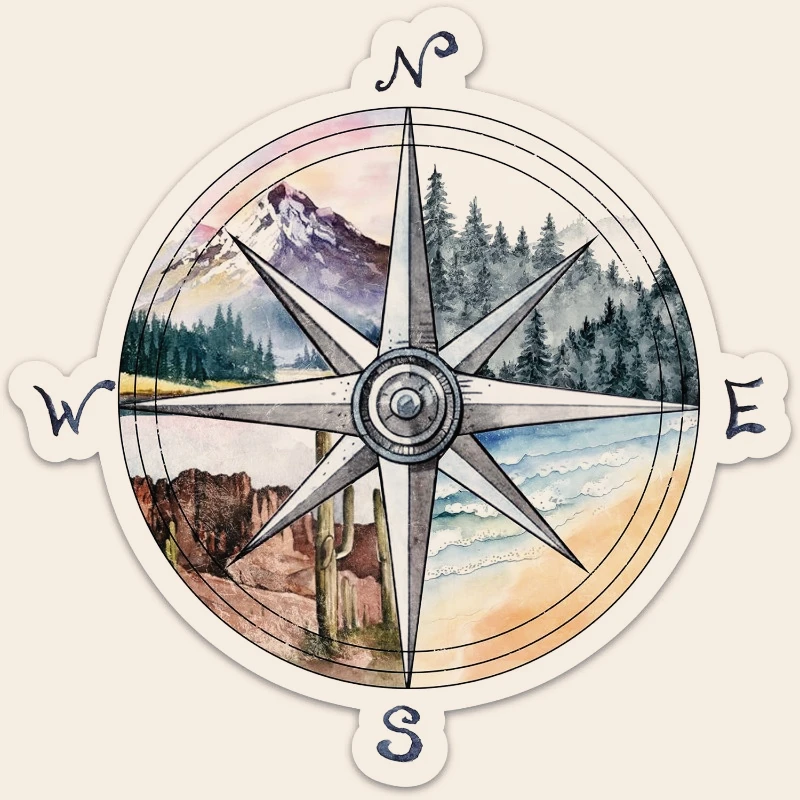 Compass Camping Sticker, Adventure Travel Stickers for Adults Teen Kids, Waterproof Vinyl Hiking Outdoor Stickers for 15CM PVC
Compass Camping Sticker, Adventure Travel Stickers for Adults Teen Kids, Waterproof Vinyl Hiking Outdoor Stickers for 15CM PVC