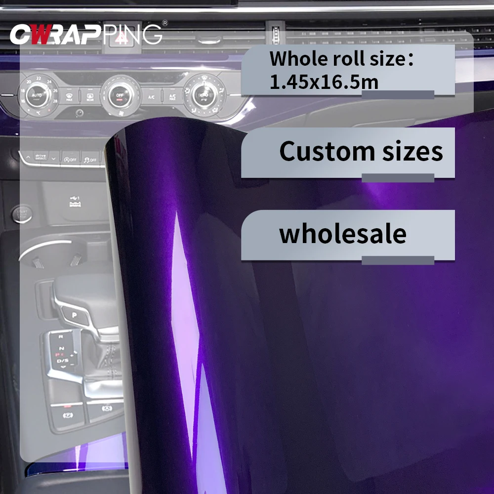 Car Film Covering PET Midnight Purple Hood Roof Cover 145cmx300cm Automotive Vinyl Wrap Door Protective Film for Car Accessories
Car Film Covering PET Midnight Purple Hood Roof Cover 145cmx300cm Automotive Vinyl Wrap Door Protective Film for Car Accessories