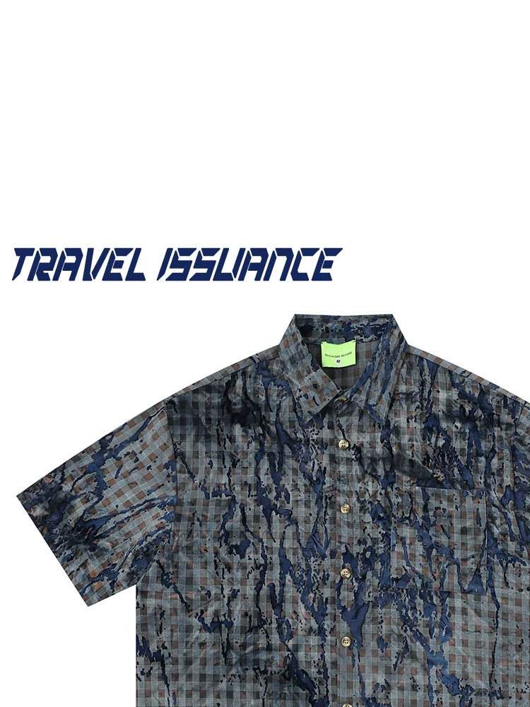 Travel Issuance Tie Dye Plaid Vintage Faded Short Sleeve Loose Casual BF Shirt Youth Summer Breathable Polyester Fiber
Travel Issuance Tie Dye Plaid Vintage Faded Short Sleeve Loose Casual BF Shirt Youth Summer Breathable Polyester Fiber