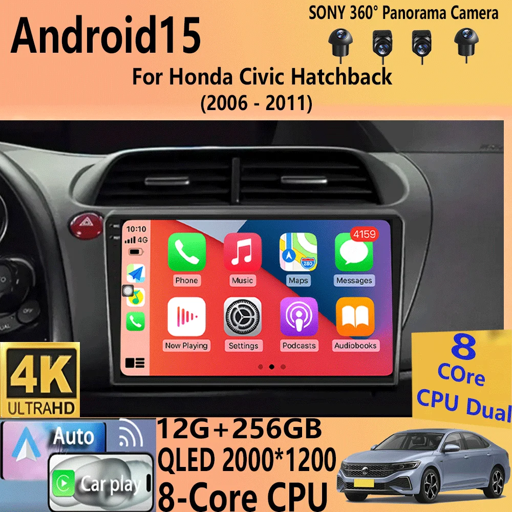 8Core Android 15 For Honda Civic Hatchback 2006-2011 Car Radio Multimedia Player Navigation 2 Din Stereo DVD Head Unit Speaker
8Core Android 15 For Honda Civic Hatchback 2006-2011 Car Radio Multimedia Player Navigation 2 Din Stereo DVD Head Unit Speaker