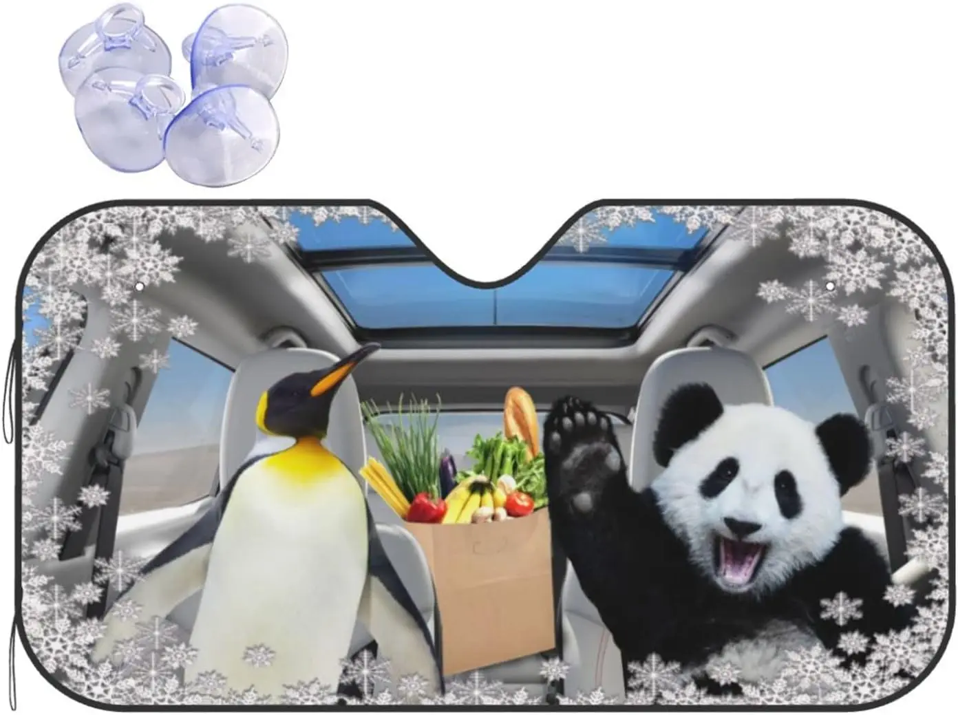 Car Windshield Sun Shade Foldable Panda Penguin Car Sunshade Cover UV Block for Car Front Windshield Sun Shade for Vehicles
Car Windshield Sun Shade Foldable Panda Penguin Car Sunshade Cover UV Block for Car Front Windshield Sun Shade for Vehicles