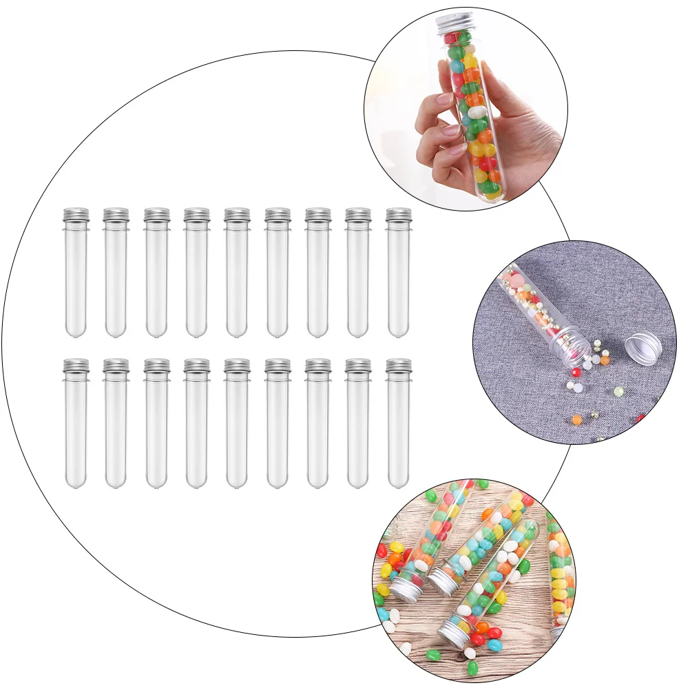 50Pcs Plastic Test Tube Bottles Cylindrical Storage Containers for Liquids Gels Candies Handicrafts Leak Proof Lightweight
50Pcs Plastic Test Tube Bottles Cylindrical Storage Containers for Liquids Gels Candies Handicrafts Leak Proof Lightweight