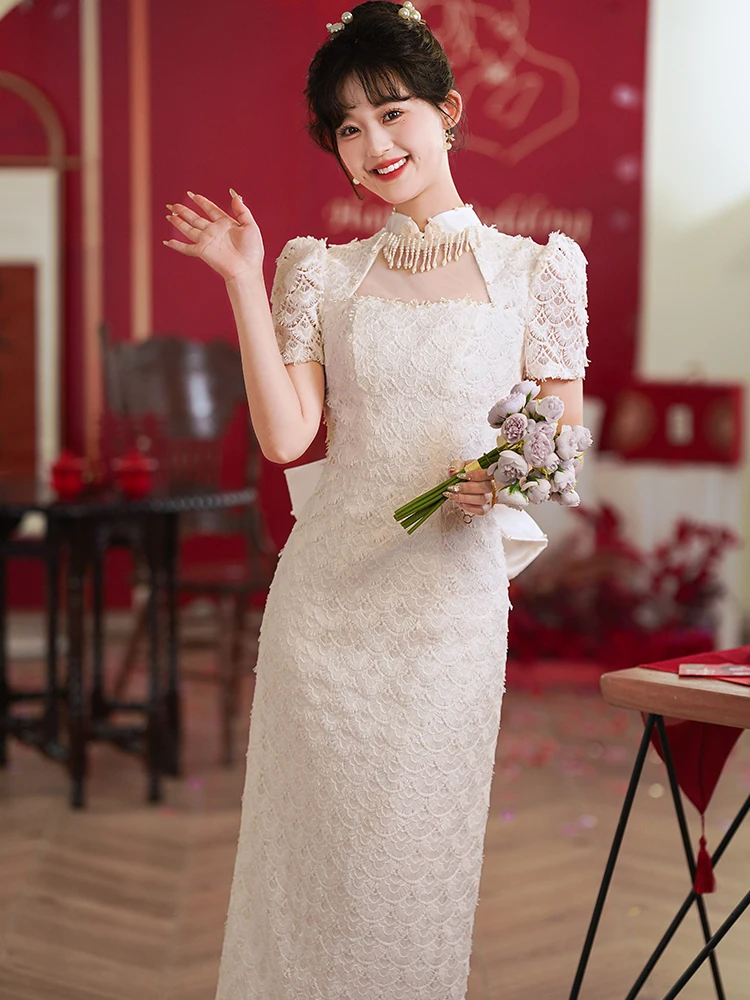 Китайское свадебное платье в китайском стиле, длинное вечернее платье, свадебное платье с молнией, расшитое бисером и пайетками, длина в пол
Китайское свадебное платье в китайском стиле, длинное вечернее платье, свадебное платье с молнией, расшитое бисером и пайетками, длина в пол