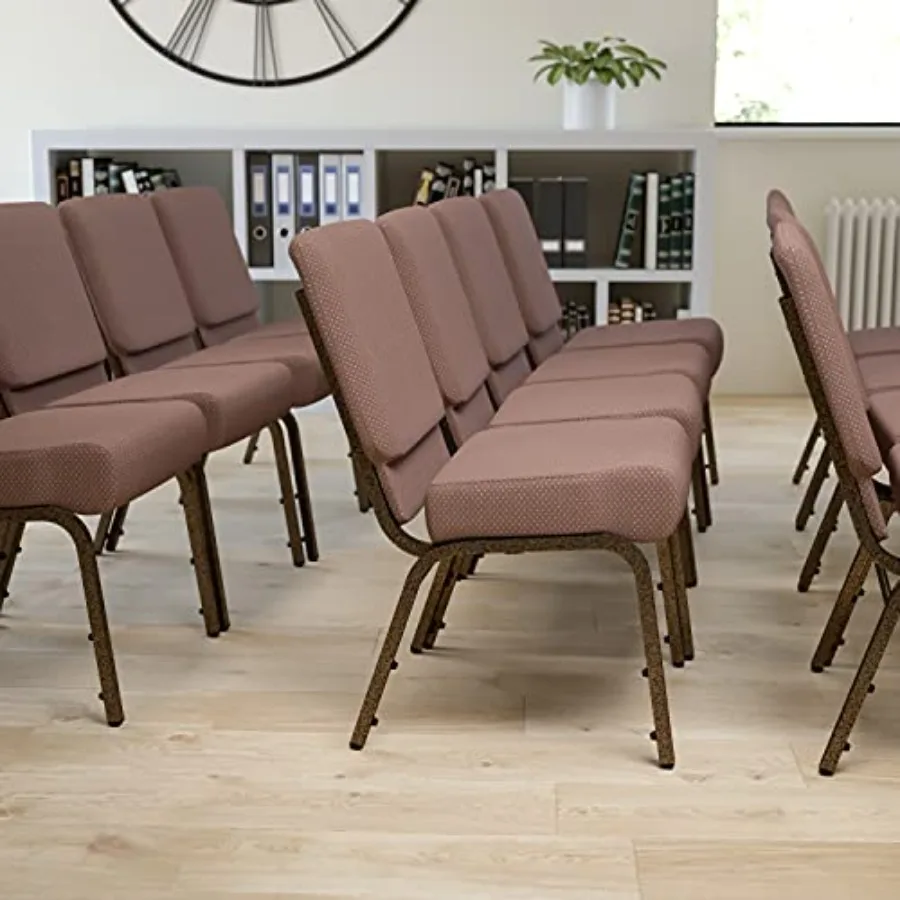 21 W Stacking Church Chair in Brown Dot Fabric with Gold Vein Frame for Religious Venues
21 W Stacking Church Chair in Brown Dot Fabric with Gold Vein Frame for Religious Venues