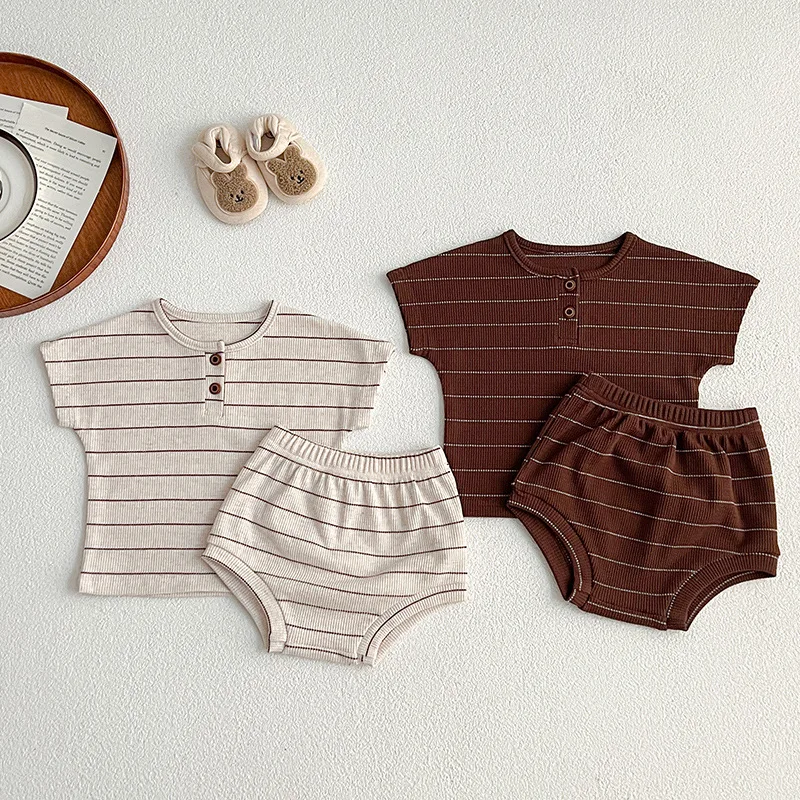 Ropa Bebe Short Sleeve Shirt Striped Shorts Casual Outfits Set with Pants for Baby Boy Clothing 2pc Girls Casual Clothes Sets
Ropa Bebe Short Sleeve Shirt Striped Shorts Casual Outfits Set with Pants for Baby Boy Clothing 2pc Girls Casual Clothes Sets