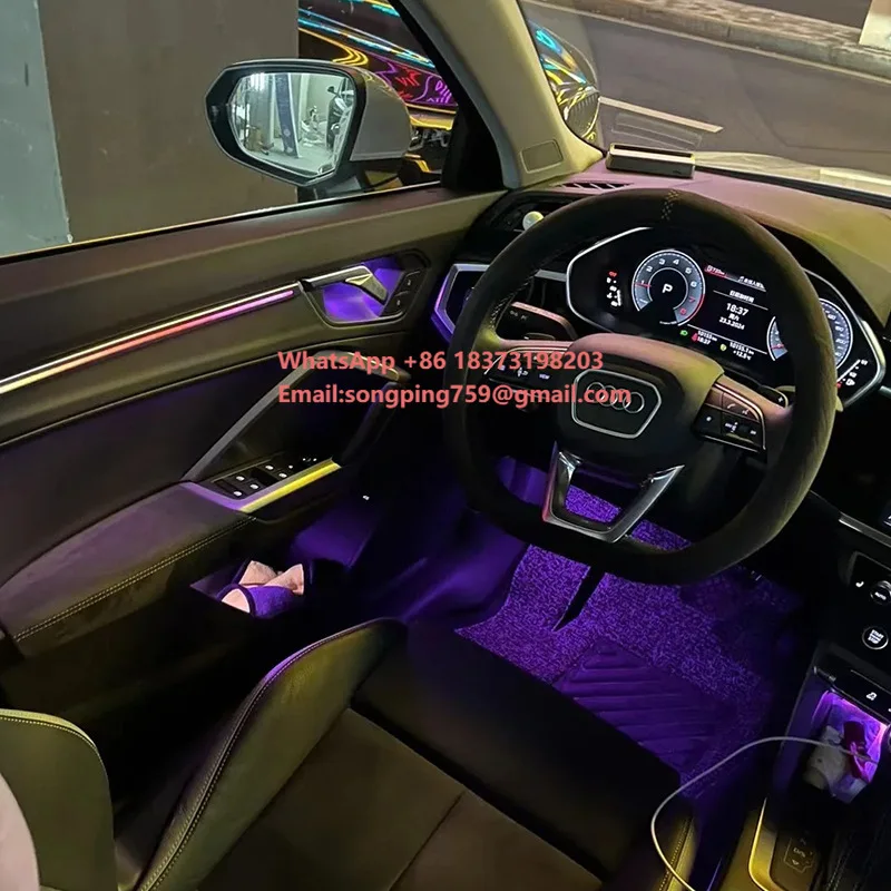 Suitable for Audi A6/A4/A3/A5/Q5/Q3/Q2/Audi C7/C8/B8/B9 Ambient Lights, 64 Color Iridescent Ambient Lights Inside the Car
Suitable for Audi A6/A4/A3/A5/Q5/Q3/Q2/Audi C7/C8/B8/B9 Ambient Lights, 64 Color Iridescent Ambient Lights Inside the Car
