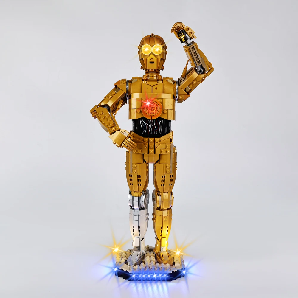 Комплект светодиодных фонарей для модели робота 75398 C-3PO, только комплект освещения, не включает блоки
Комплект светодиодных фонарей для модели робота 75398 C-3PO, только комплект освещения, не включает блоки