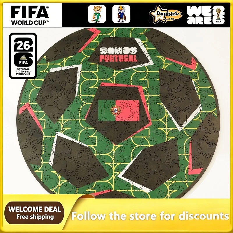 FIFA Officially Licensed World Cup Jigsaw Portugal Football Theme Unique Shaped Wood Puzzle Gifts Suitable for Family Gatherings
FIFA Officially Licensed World Cup Jigsaw Portugal Football Theme Unique Shaped Wood Puzzle Gifts Suitable for Family Gatherings