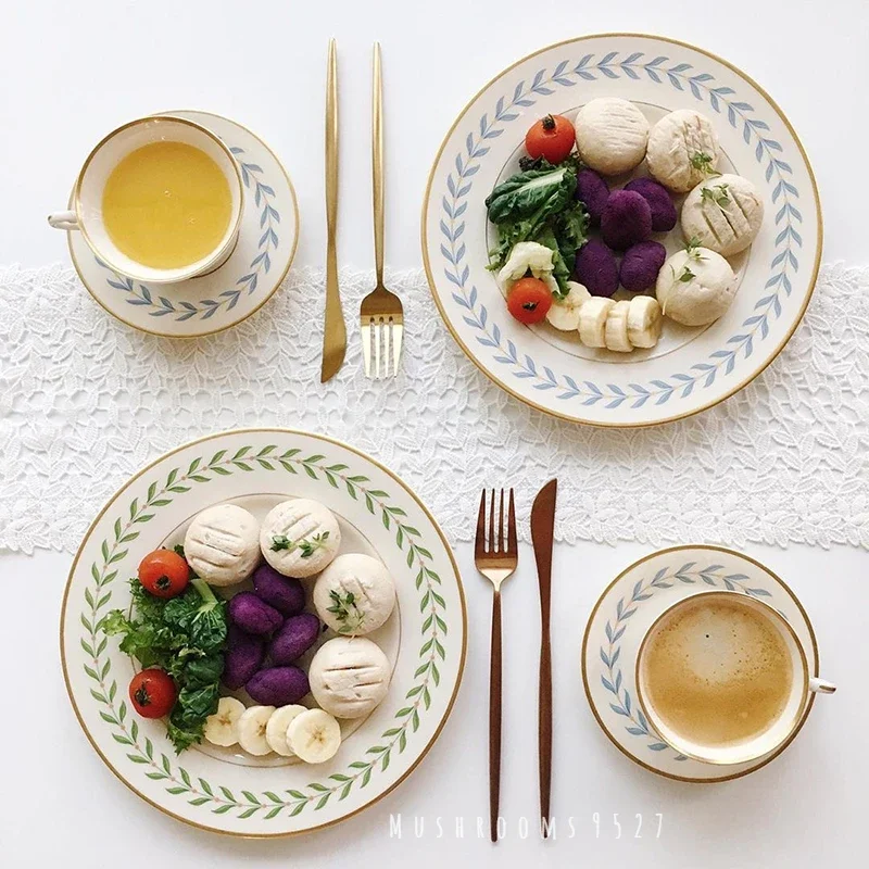 Korean Niche Leaf Pattern Phnom Penh White Ceramic Dessert Plate Western Breakfast Plate Afternoon Tea Coffee Cup Plate Set
Korean Niche Leaf Pattern Phnom Penh White Ceramic Dessert Plate Western Breakfast Plate Afternoon Tea Coffee Cup Plate Set
