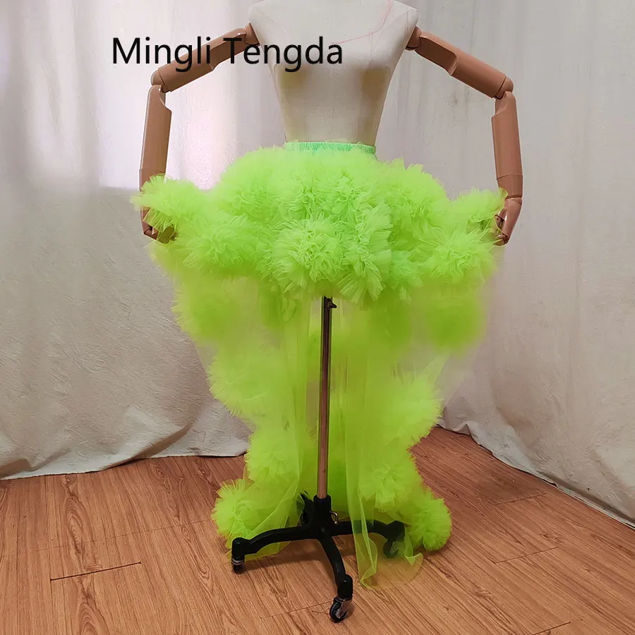Mingli Tengda Real Image Fluorescent Green Tulle Skirt Women Fashion Perspective Bride Petticoat Front Short Back Long Elastic
Mingli Tengda Real Image Fluorescent Green Tulle Skirt Women Fashion Perspective Bride Petticoat Front Short Back Long Elastic