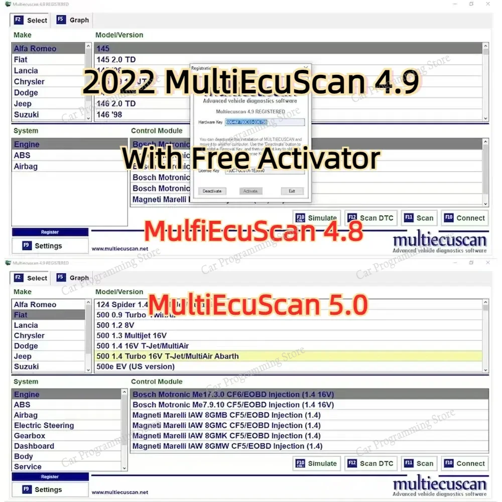Multiecuscan 4.9 для программного обеспечения сканера Fiat/Chrysler/Dodge/Jeep/Suzuki 4,8/5,0 работает с диагностическим инструментом ELM327/OBD II
Multiecuscan 4.9 для программного обеспечения сканера Fiat/Chrysler/Dodge/Jeep/Suzuki 4,8/5,0 работает с диагностическим инструментом ELM327/OBD II