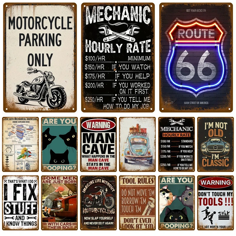 Retro Metal Sign Wall Art Mural Aesthetic Room Home Decor Items Poster Vintage Metal Plate Garage Decoration Tin Sign Plates Bar
Retro Metal Sign Wall Art Mural Aesthetic Room Home Decor Items Poster Vintage Metal Plate Garage Decoration Tin Sign Plates Bar