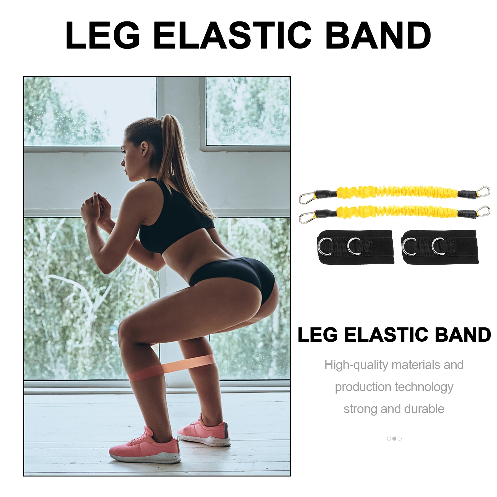 Leg Tension Rope Resistance Bands Exercise Yellow Portable Ankle Strap Fitness Accessory Sturdy Durable Adjustable Cuffs Secure
Leg Tension Rope Resistance Bands Exercise Yellow Portable Ankle Strap Fitness Accessory Sturdy Durable Adjustable Cuffs Secure