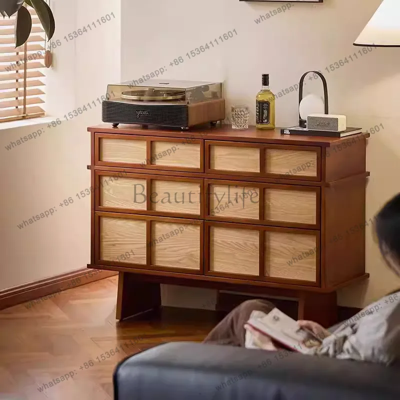 Medieval solid wood six-chest cabinet living room wall storage French retro drawer cabinet
Medieval solid wood six-chest cabinet living room wall storage French retro drawer cabinet