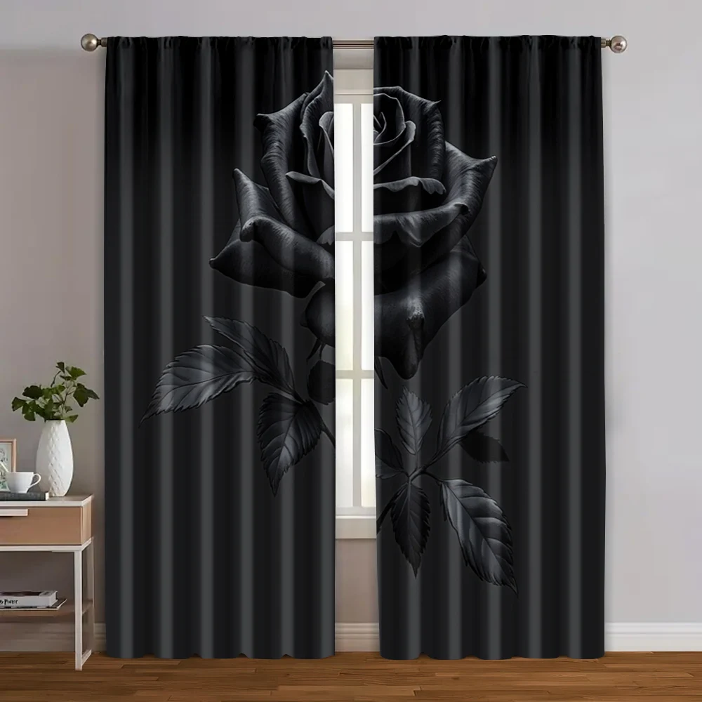 2pcs, Upscale Curtains Black Rose Versatile Fabric (without rod) Outdoor Decorations for Bedroom, Living Room, Office
2pcs, Upscale Curtains Black Rose Versatile Fabric (without rod) Outdoor Decorations for Bedroom, Living Room, Office