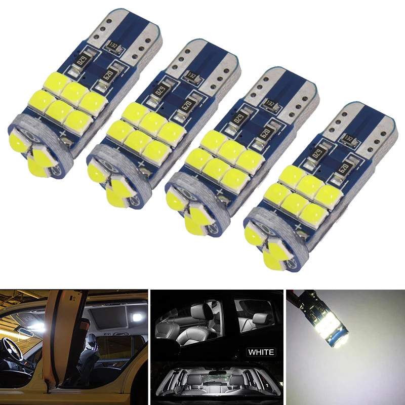 4pcs T10 W5W LED Bulbs High Power Canbus 3030 15SMD Interior Reading LightsTurn Side Auto Wedge Lights Yellow White 6000K 12V
4pcs T10 W5W LED Bulbs High Power Canbus 3030 15SMD Interior Reading LightsTurn Side Auto Wedge Lights Yellow White 6000K 12V