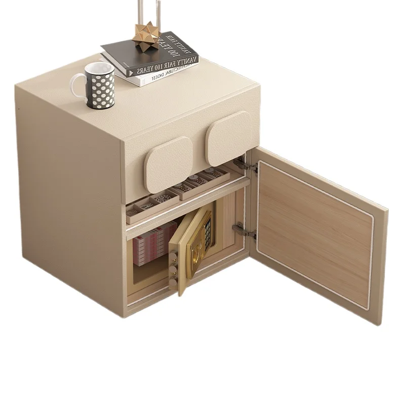 Minimalist bedside table, safe, integrated small hidden home bedroom, new premium sense with lock
Minimalist bedside table, safe, integrated small hidden home bedroom, new premium sense with lock