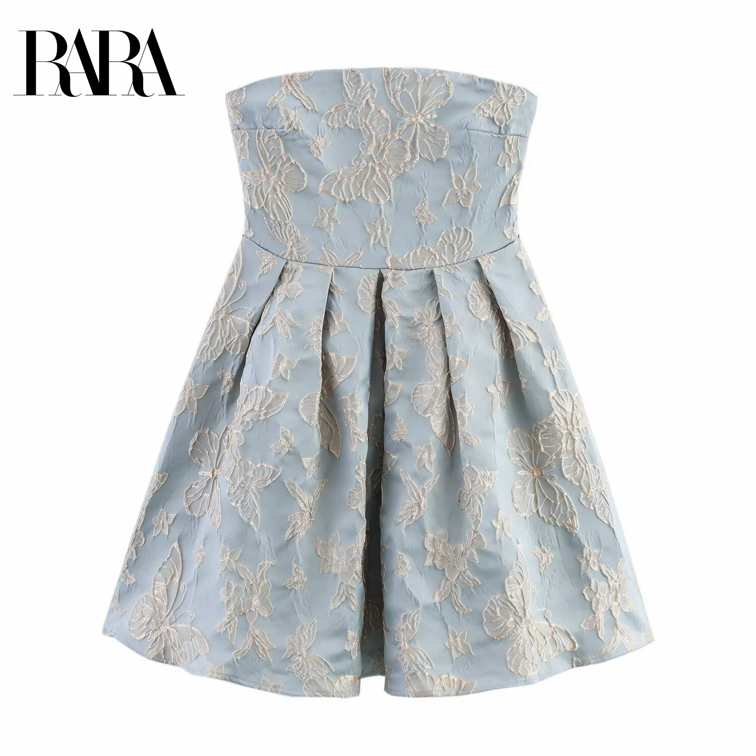 RARA Womens Sexy and Sweet Sleeveless Strapless Mini Dress with Exquisite Embroidery Decoration
RARA Womens Sexy and Sweet Sleeveless Strapless Mini Dress with Exquisite Embroidery Decoration