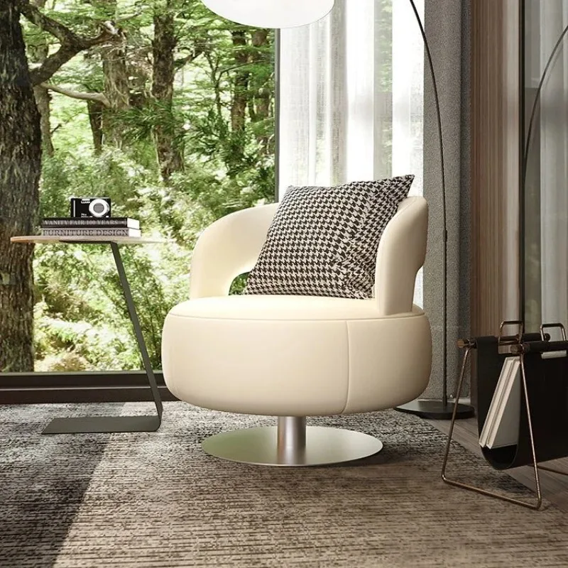 Chaise Lounge Cream Style Single Sofa Home Balcony Leisure Lazy Sofa Chair Hotel Single Sofa Rotatable Living Room Furniture
Chaise Lounge Cream Style Single Sofa Home Balcony Leisure Lazy Sofa Chair Hotel Single Sofa Rotatable Living Room Furniture