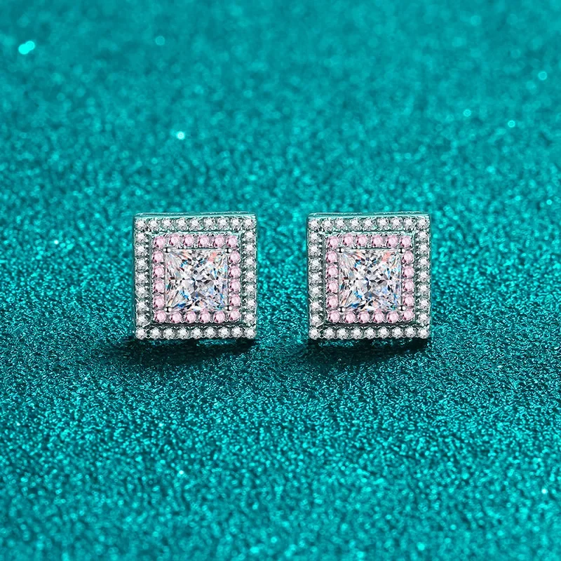 925 Sterling Silver Earrings for Women with Sugar Moissanite Earrings Plated with Pt950 Gold and Rose Gold
925 Sterling Silver Earrings for Women with Sugar Moissanite Earrings Plated with Pt950 Gold and Rose Gold