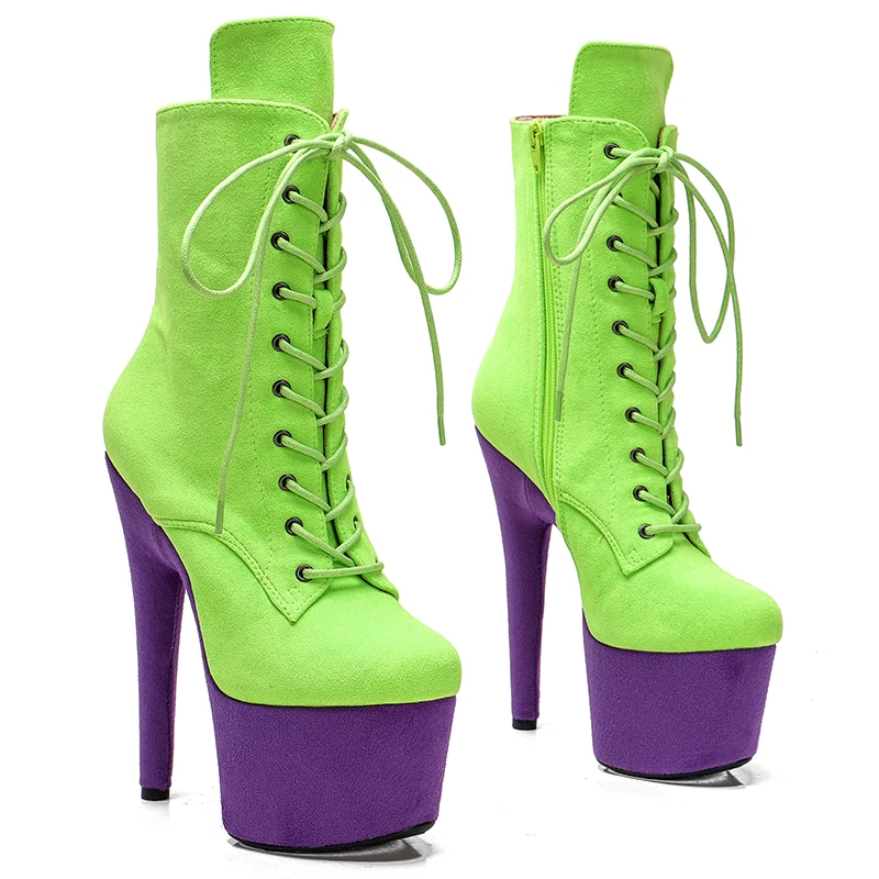 Leecabe 17CM/7inches color matching suede upper boots platform short boots model nightclub super high heel Pole Dance boot 3B
Leecabe 17CM/7inches color matching suede upper boots platform short boots model nightclub super high heel Pole Dance boot 3B