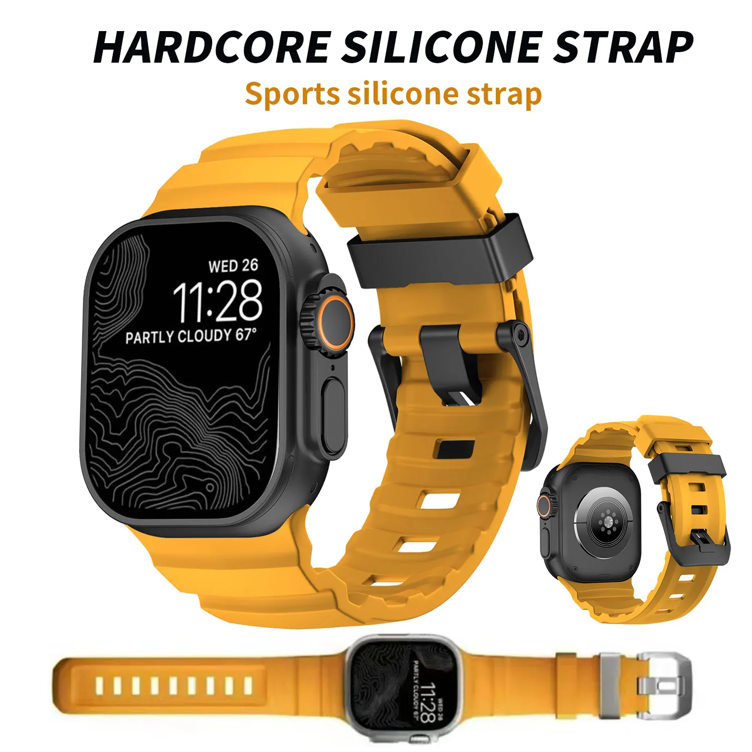 Спортивный ремешок из фторкаучука для Apple Watch Ultra 2/1 49 мм S10 46/42 мм 45 мм 987 Мужской ремешок Hardman для ремешка IWatch 44 мм 654SE
Спортивный ремешок из фторкаучука для Apple Watch Ultra 2/1 49 мм S10 46/42 мм 45 мм 987 Мужской ремешок Hardman для ремешка IWatch 44 мм 654SE
