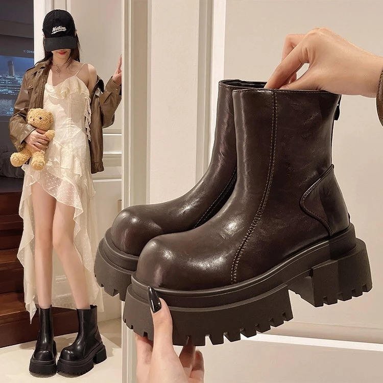 2025 New Boots Women's Thi Bot Fce Lined ort Retro Heightening e Tube Boots Winter Warm round Toe Boots
2025 New Boots Women's Thi Bot Fce Lined ort Retro Heightening e Tube Boots Winter Warm round Toe Boots