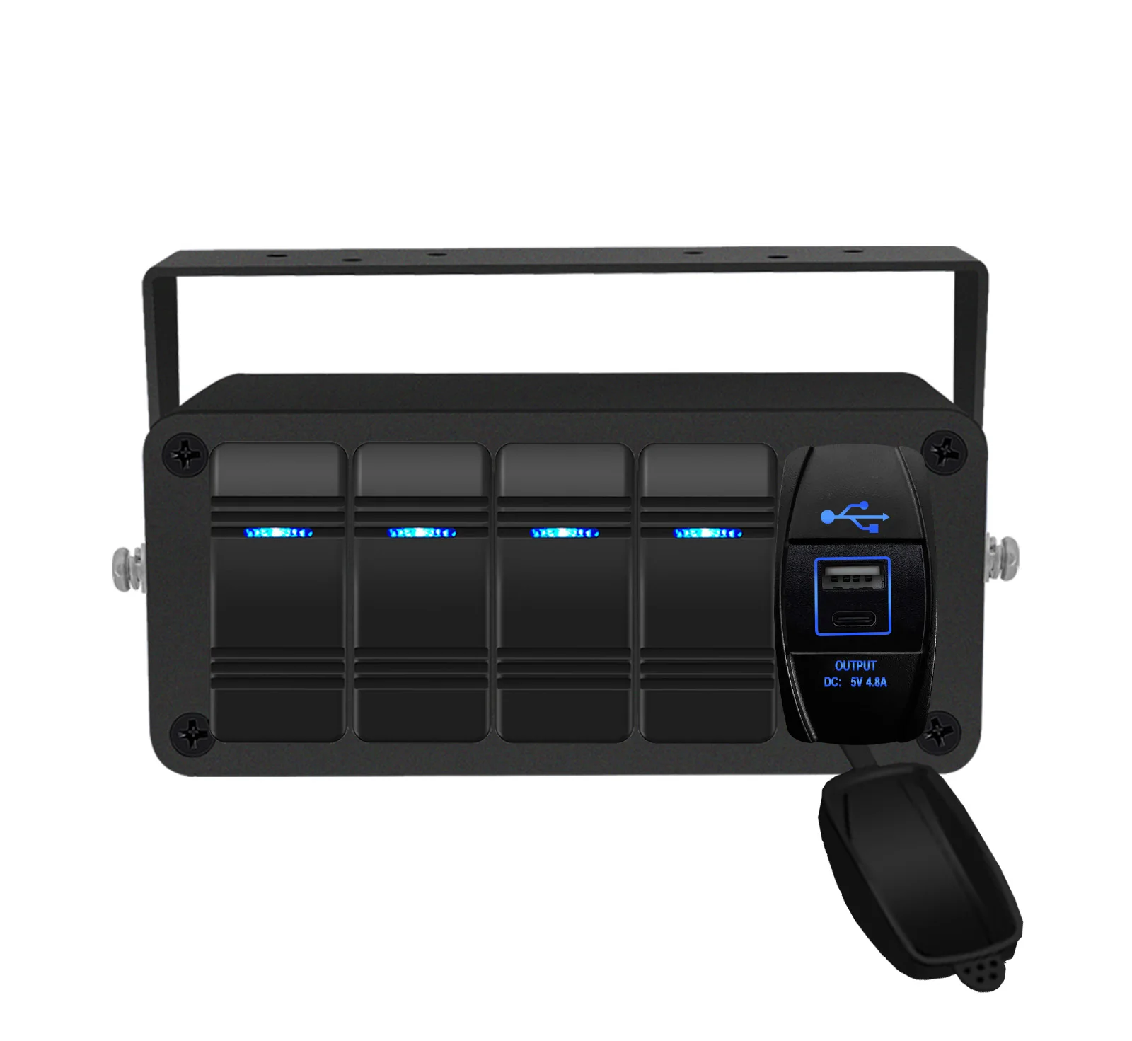 Панель переключателей 5Gang Marine с вольтметром, двойным USB-зарядным устройством QC3.0, тип C, 12 В/24 В, SPST, 20 А, водонепроницаемый светодиодный кулисный тумблер
Панель переключателей 5Gang Marine с вольтметром, двойным USB-зарядным устройством QC3.0, тип C, 12 В/24 В, SPST, 20 А, водонепроницаемый светодиодный кулисный тумблер