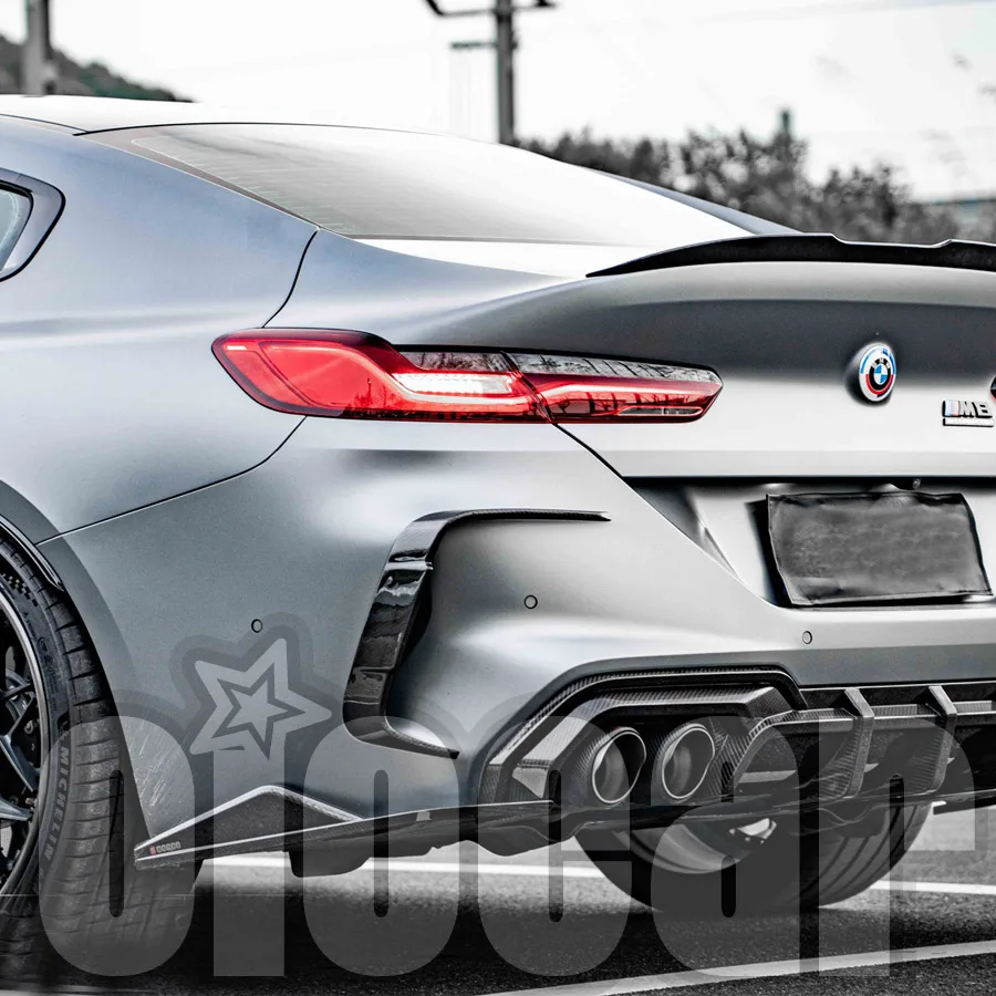 Боковые канавки заднего бампера из сухого углерода в стиле SQ для BMW F91 F92 F93 M8
Боковые канавки заднего бампера из сухого углерода в стиле SQ для BMW F91 F92 F93 M8