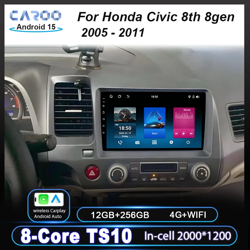 Android 15 For Honda Civic 8th 8gen 2005 2006 2007 2008 2009 2010 2011 Auto Radio Stereo GPS Navigation Multimidia Player screen
Android 15 For Honda Civic 8th 8gen 2005 2006 2007 2008 2009 2010 2011 Auto Radio Stereo GPS Navigation Multimidia Player screen