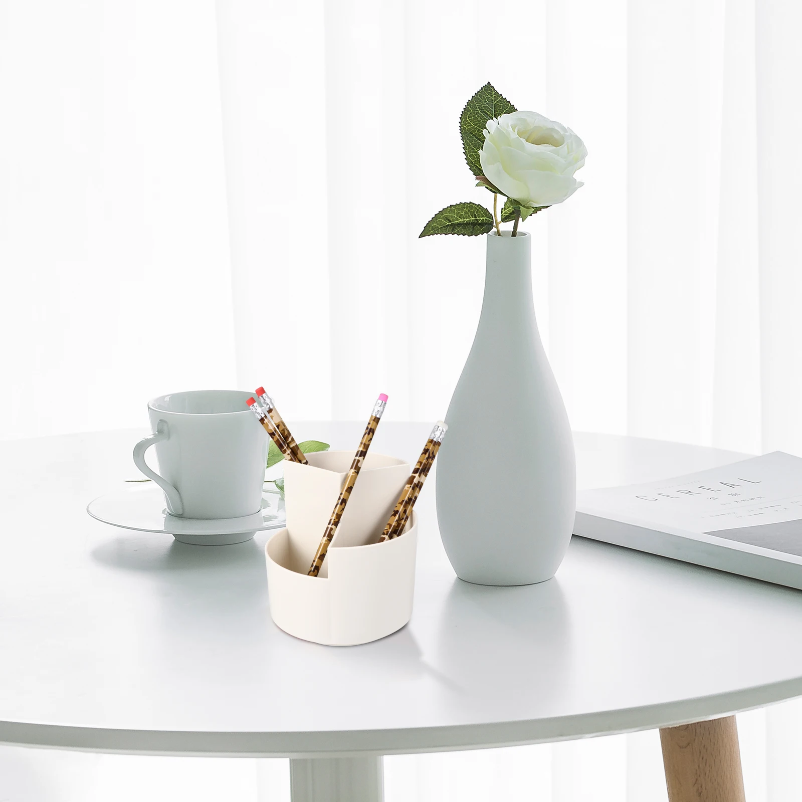 Rotatable Pen Holder for Desktop Storage Premium Material Office Stationery Organizer Multiple Grids Box for Cosmetics and
Rotatable Pen Holder for Desktop Storage Premium Material Office Stationery Organizer Multiple Grids Box for Cosmetics and