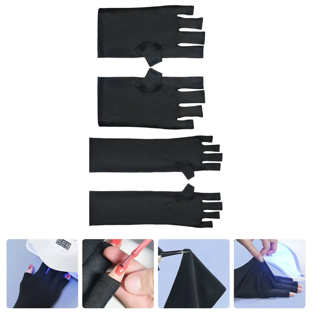 2Pairs Uv Lamp Hand Covers Manicure Protective Gloves Black Polyester Stretchy Fingerless Skin Protection Gloves for Nail Art
2Pairs Uv Lamp Hand Covers Manicure Protective Gloves Black Polyester Stretchy Fingerless Skin Protection Gloves for Nail Art