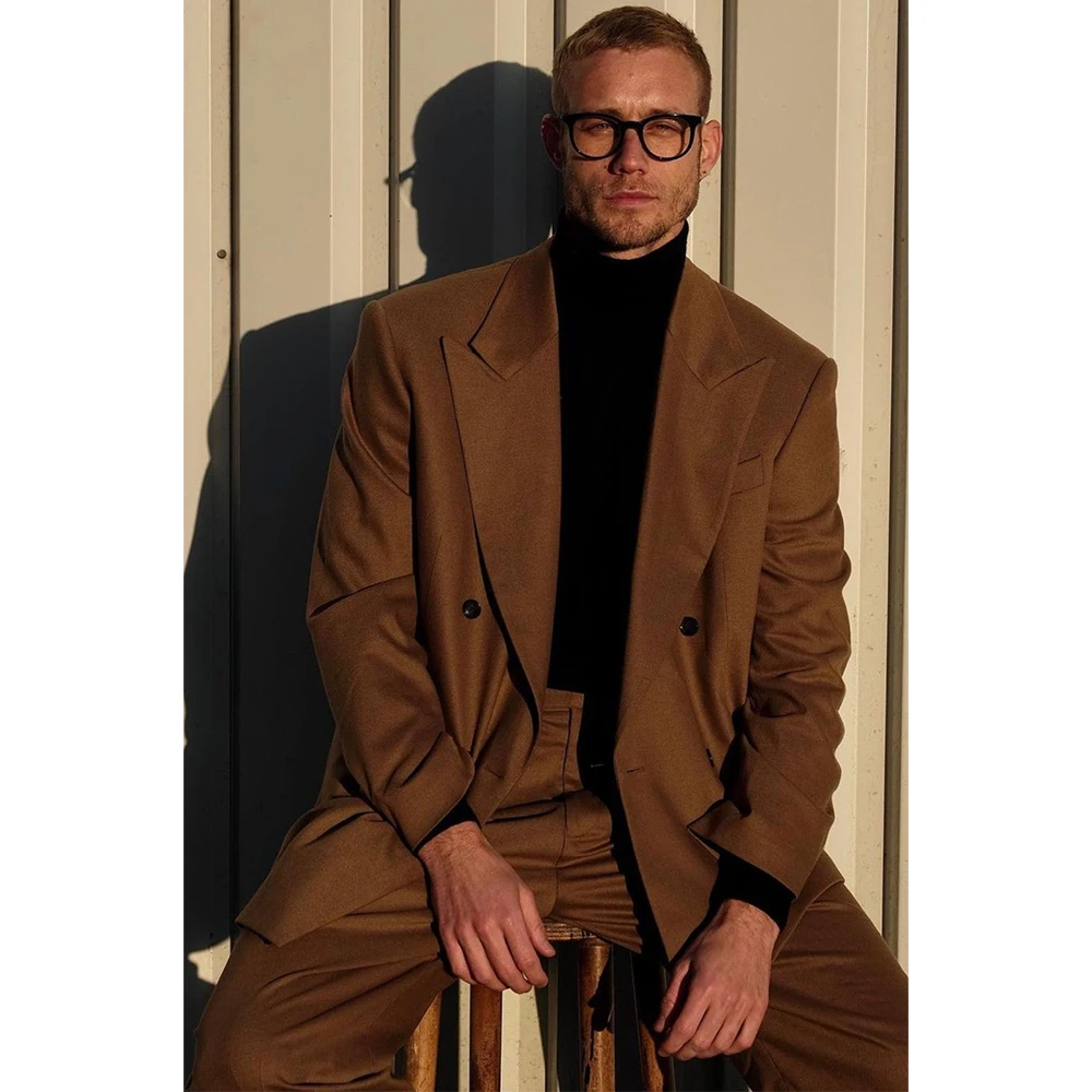 Elegant Men's Suits 2 Pieces Jacket Pant Sets High Quality Single Breasted Peak Lapel Male Loose Business Clothing Blazer Homme
Elegant Men's Suits 2 Pieces Jacket Pant Sets High Quality Single Breasted Peak Lapel Male Loose Business Clothing Blazer Homme