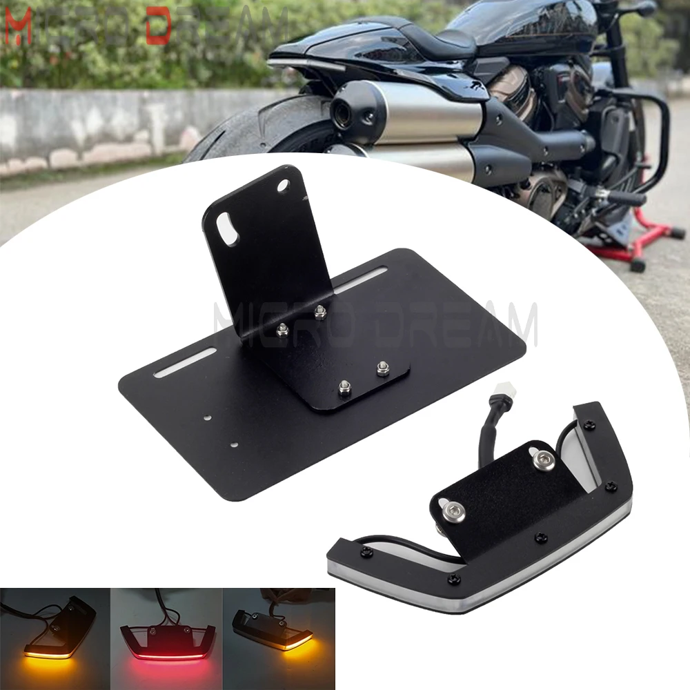 For Harley Sportster S 2021-2024 Rear Number Frame License Plate Bracket Holder W/ LED Turn Signal Brake Light Tail Tidy Lamp
For Harley Sportster S 2021-2024 Rear Number Frame License Plate Bracket Holder W/ LED Turn Signal Brake Light Tail Tidy Lamp