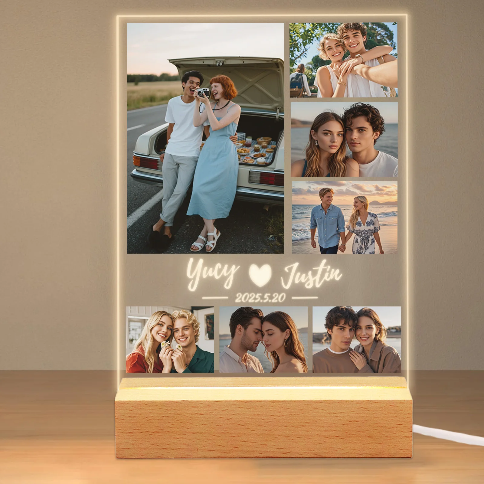 Personalised Acrylic Photo Plaque For Couples,Custom Valentine‘s Gift, Romantic LED Night Light,Birthday Anniversary Present
Personalised Acrylic Photo Plaque For Couples,Custom Valentine‘s Gift, Romantic LED Night Light,Birthday Anniversary Present