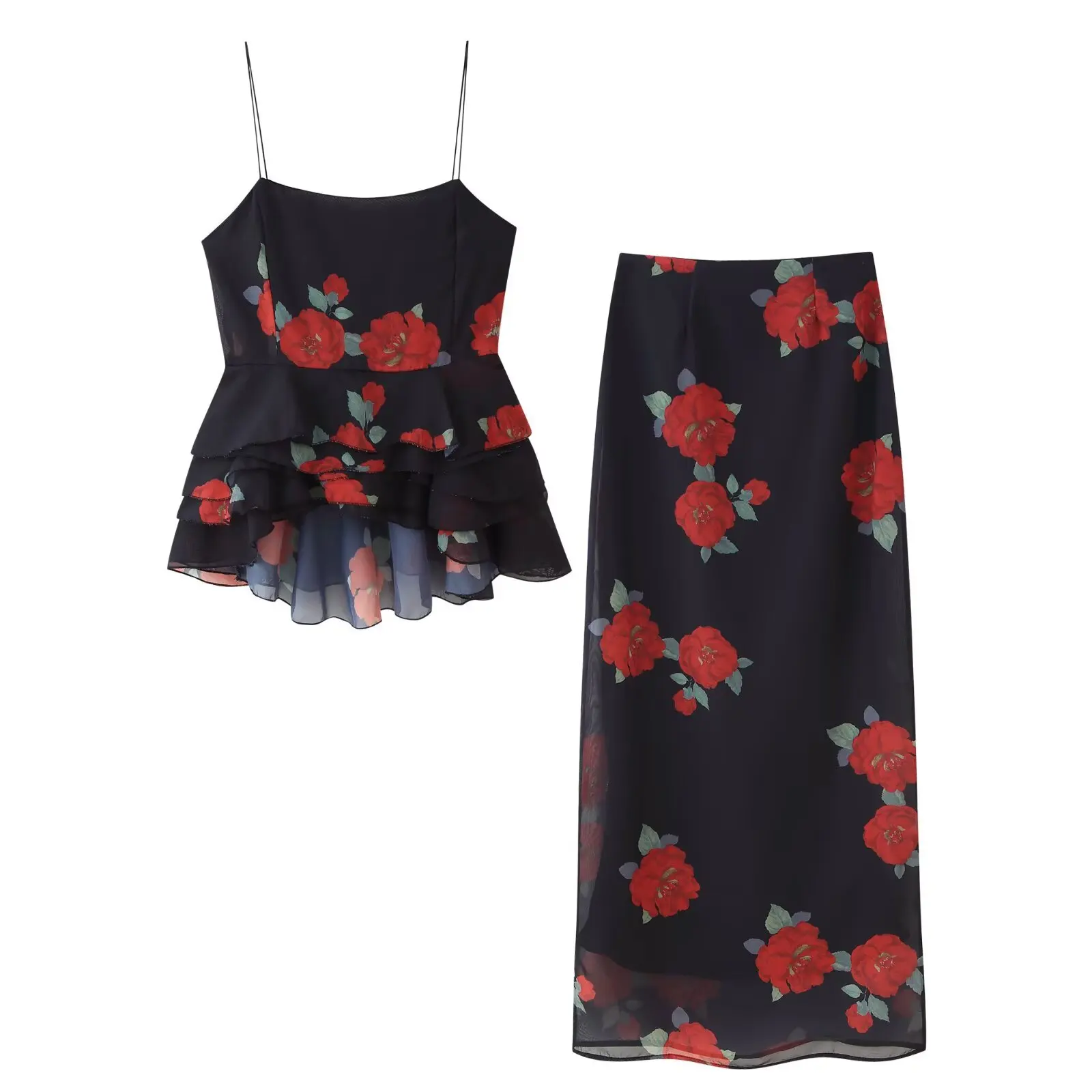 2025 Summer Women's Retro Flower Print Skirt Set Sleeveless Suspender Layered Boho Vest Top + Skirt 2-piece Set Elegant Outfits
2025 Summer Women's Retro Flower Print Skirt Set Sleeveless Suspender Layered Boho Vest Top + Skirt 2-piece Set Elegant Outfits