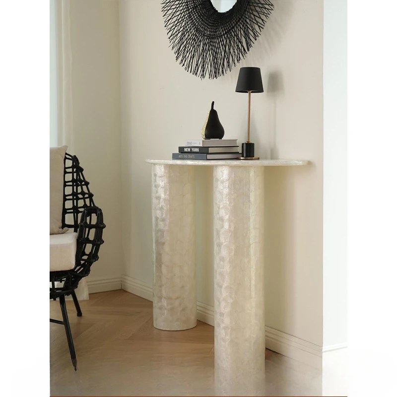 New Chinese-style Imported Nanyang Semicircular Shell Art Creative Entrance Counter
New Chinese-style Imported Nanyang Semicircular Shell Art Creative Entrance Counter