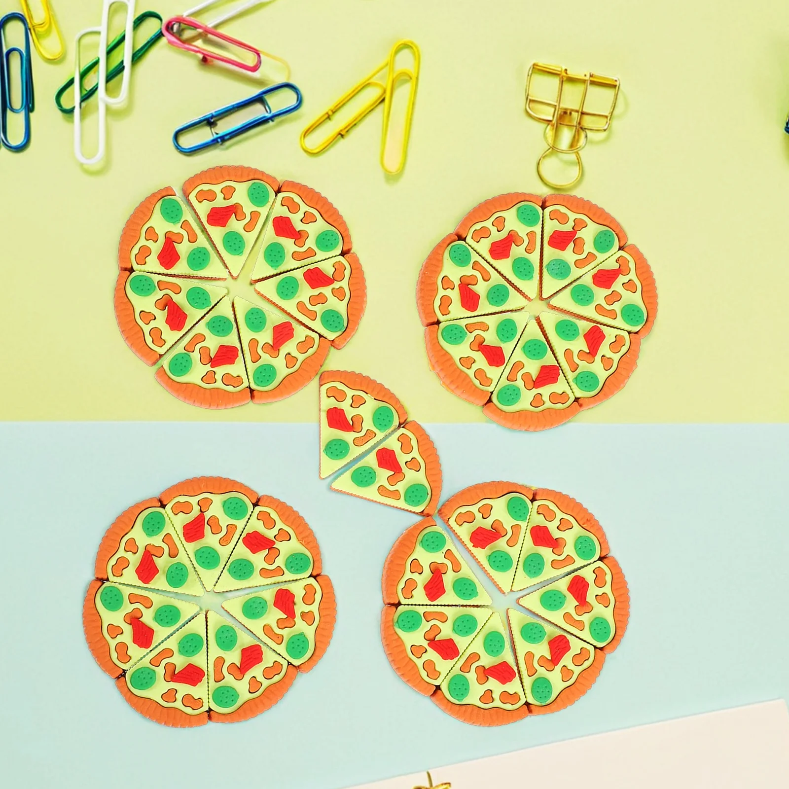 30Pcs Cute Triangle Pizza Erasers Cartoon Mini Food Shape School Supplies Classroom Prizes Kids Rewards Party Favors Bulk Prizes
30Pcs Cute Triangle Pizza Erasers Cartoon Mini Food Shape School Supplies Classroom Prizes Kids Rewards Party Favors Bulk Prizes