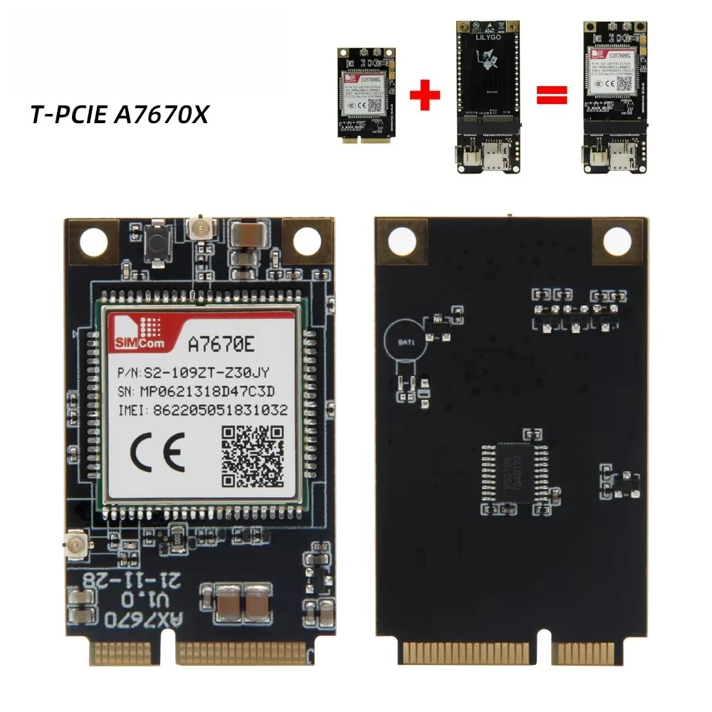 Плата разработки TTGO T-PCIE A7670 4G ESP32-WROVER-B с модулями WiFi, Bluetooth, SIM, серия Composable Module A7670E A7670SA A7670G
Плата разработки TTGO T-PCIE A7670 4G ESP32-WROVER-B с модулями WiFi, Bluetooth, SIM, серия Composable Module A7670E A7670SA A7670G