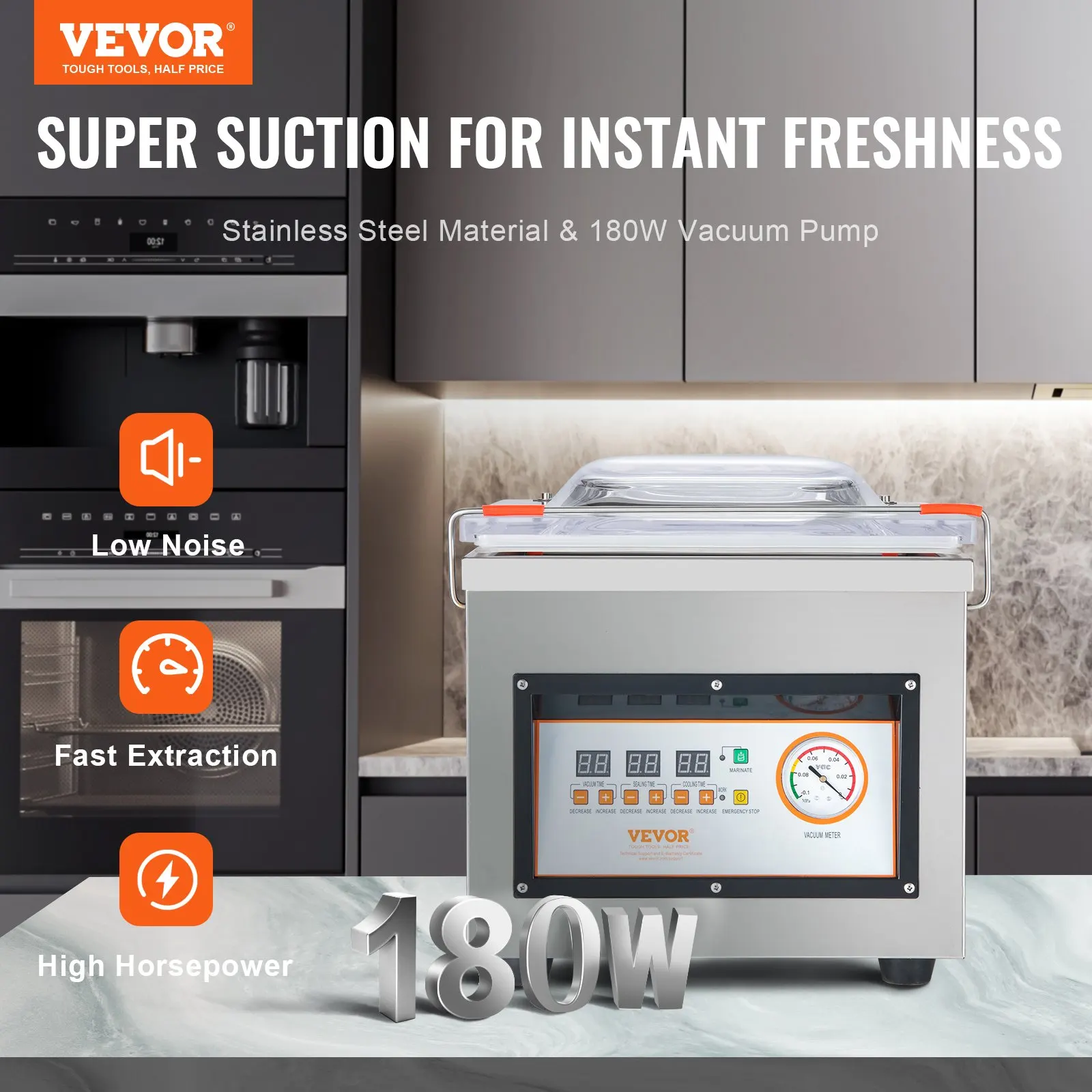 Chamber Vacuum Sealer DZ-260C Kitchen Food Chamber Vacuum Sealer, 110V Packaging Machine Sealer For Food Saver, Home,
Chamber Vacuum Sealer DZ-260C Kitchen Food Chamber Vacuum Sealer, 110V Packaging Machine Sealer For Food Saver, Home,