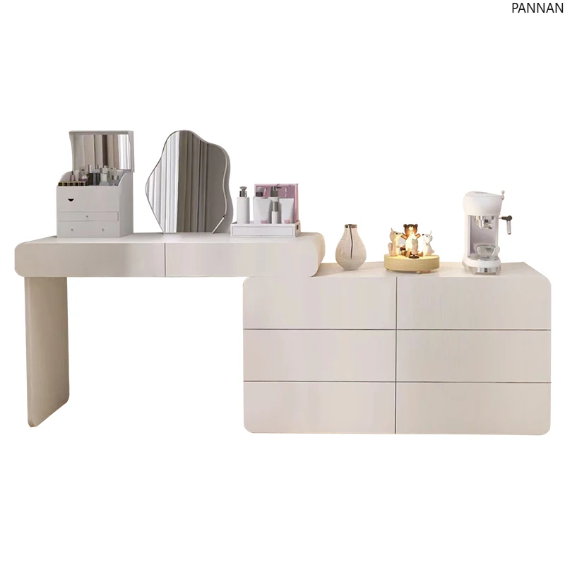 Modern simple bedroom dresser storage chest integrated telescopic solid wood makeup table
Modern simple bedroom dresser storage chest integrated telescopic solid wood makeup table