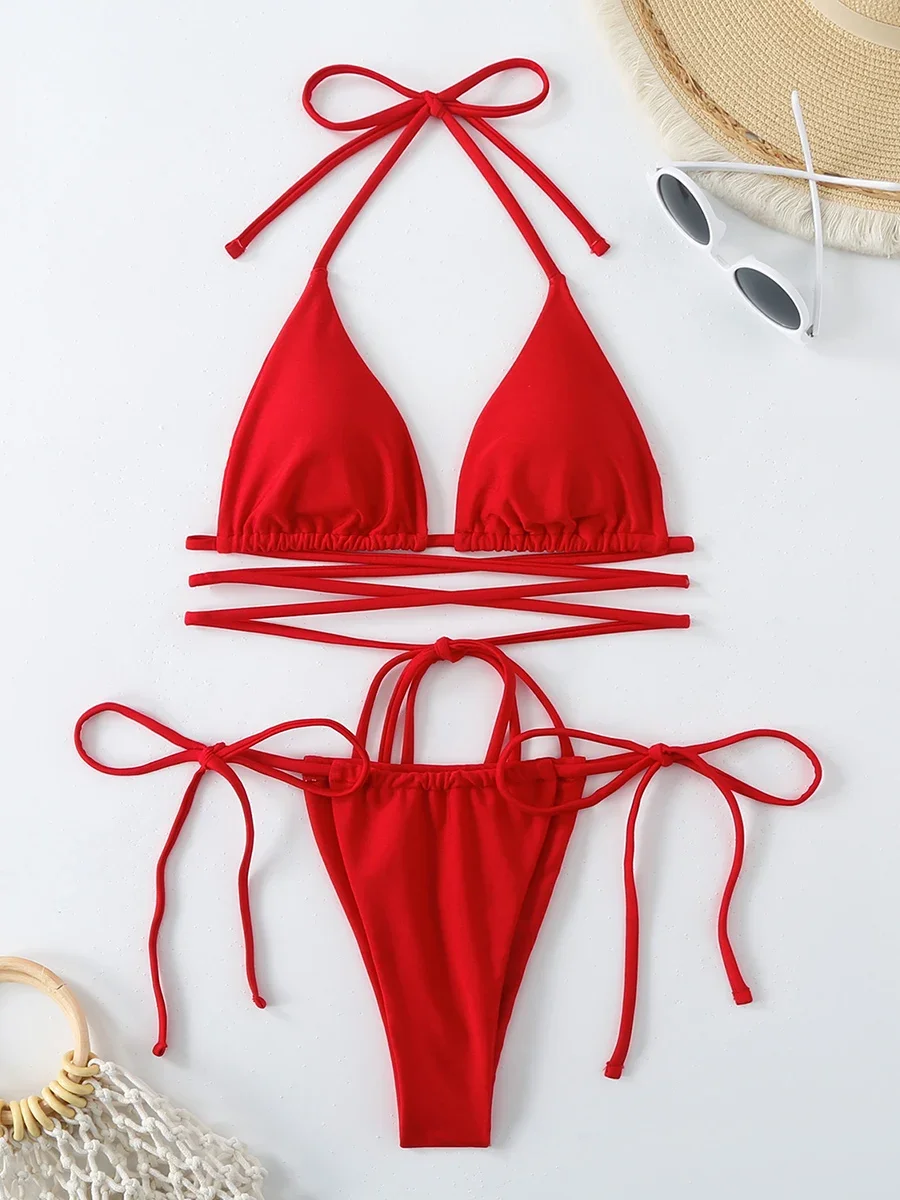 Sexy Micro Bikini 2025 Criss Cross Swimwear Bandage Woman Swimsuit Female Thong Bikinis Set 2 Piece Women Bathing Suit Beachwear
Sexy Micro Bikini 2025 Criss Cross Swimwear Bandage Woman Swimsuit Female Thong Bikinis Set 2 Piece Women Bathing Suit Beachwear