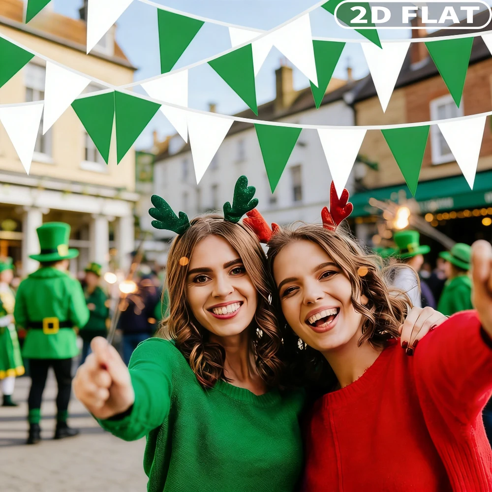 2D FLAT 18pcs Green and White Flag Party Decor, Triangular Flags, 20x30cm/7.9x11.8 Inch Colorful Garlands for Christmas
2D FLAT 18pcs Green and White Flag Party Decor, Triangular Flags, 20x30cm/7.9x11.8 Inch Colorful Garlands for Christmas