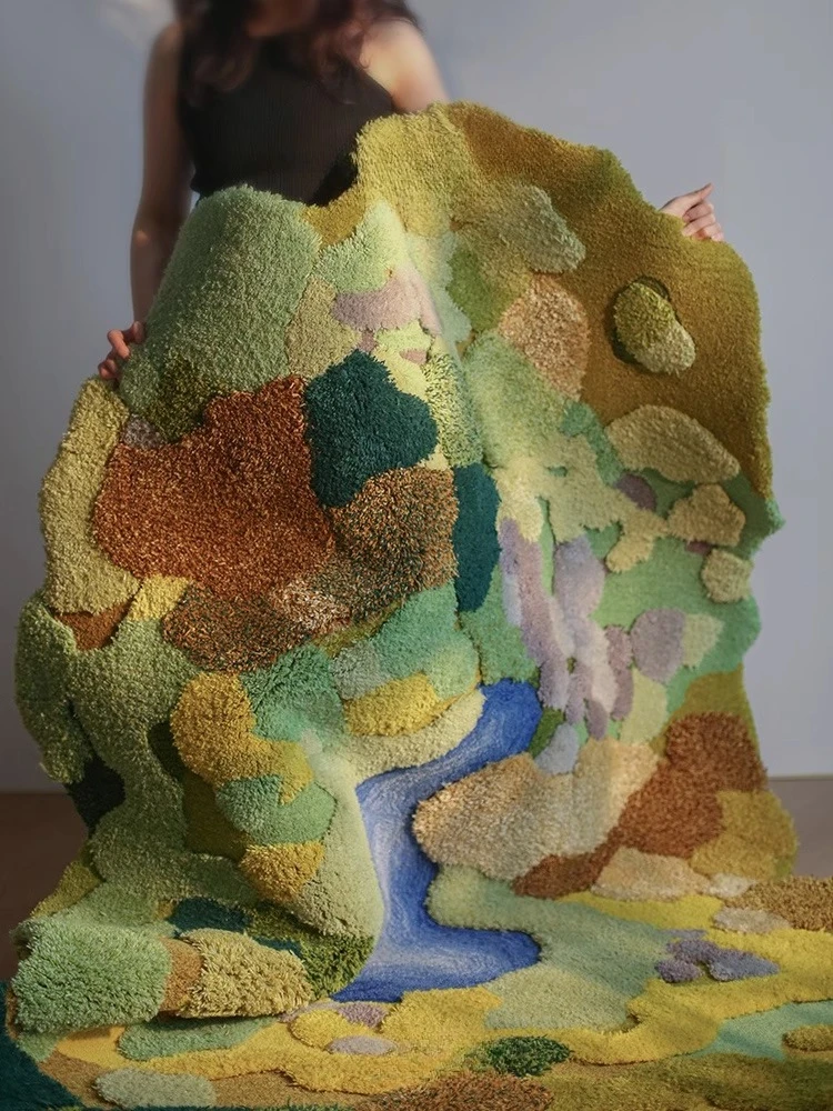 Fiber Art Developer | All Handmade Carpets Heal Emotional Polyphony Moss Green Wool
Fiber Art Developer | All Handmade Carpets Heal Emotional Polyphony Moss Green Wool