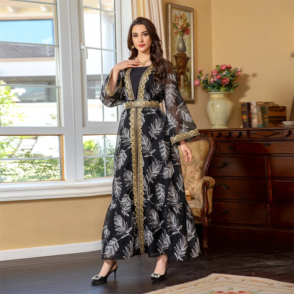 Embroidered Mesh Patchwork Two-Piece Set Muslim Women's Top Arabic Dubai Summer Eid Al-Adha Fashion Islamic Clothing
Embroidered Mesh Patchwork Two-Piece Set Muslim Women's Top Arabic Dubai Summer Eid Al-Adha Fashion Islamic Clothing