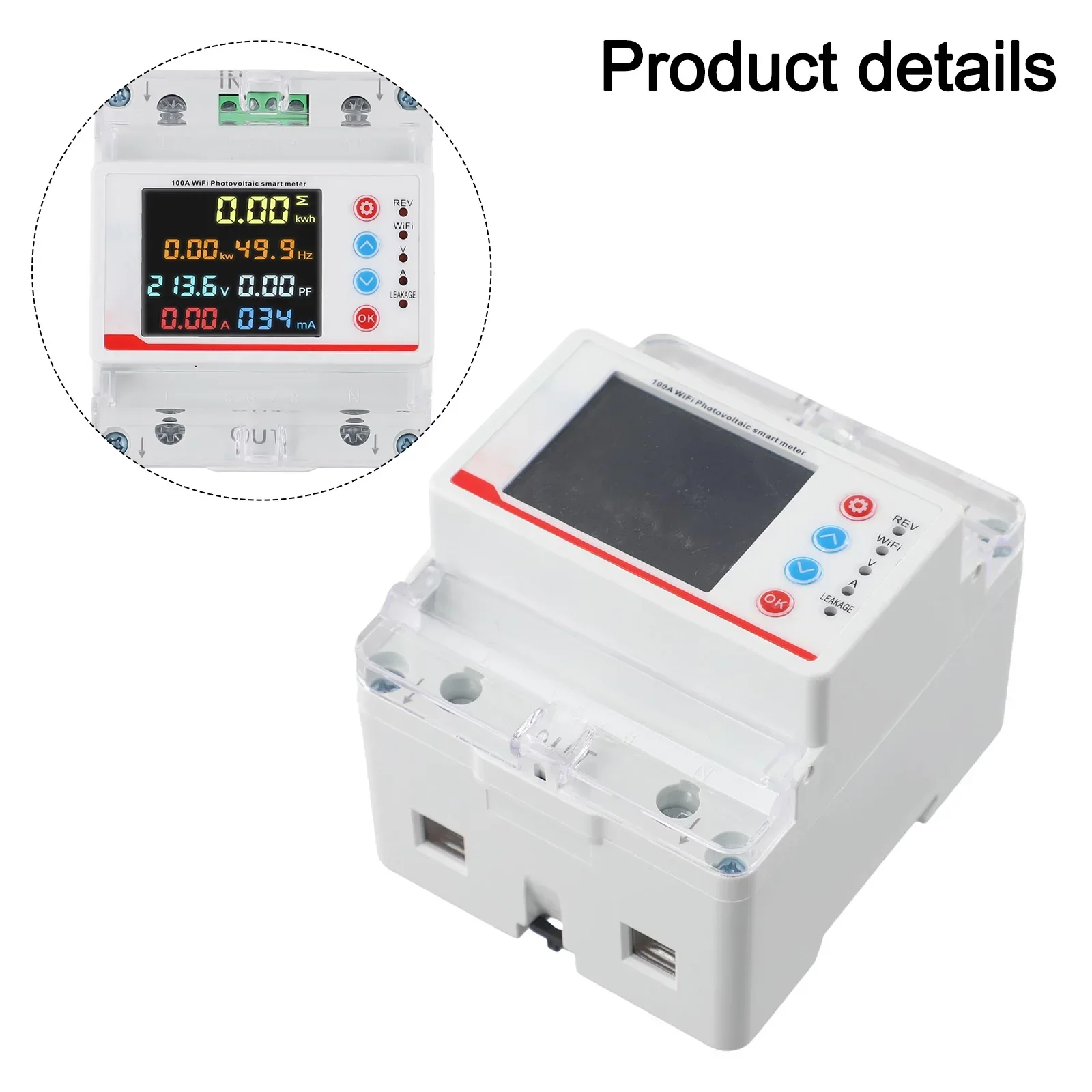 WiFi Smart Electric Meter 100A for Home Use 220V with For Tuya Compatibility and Comprehensive Safety Functions
WiFi Smart Electric Meter 100A for Home Use 220V with For Tuya Compatibility and Comprehensive Safety Functions