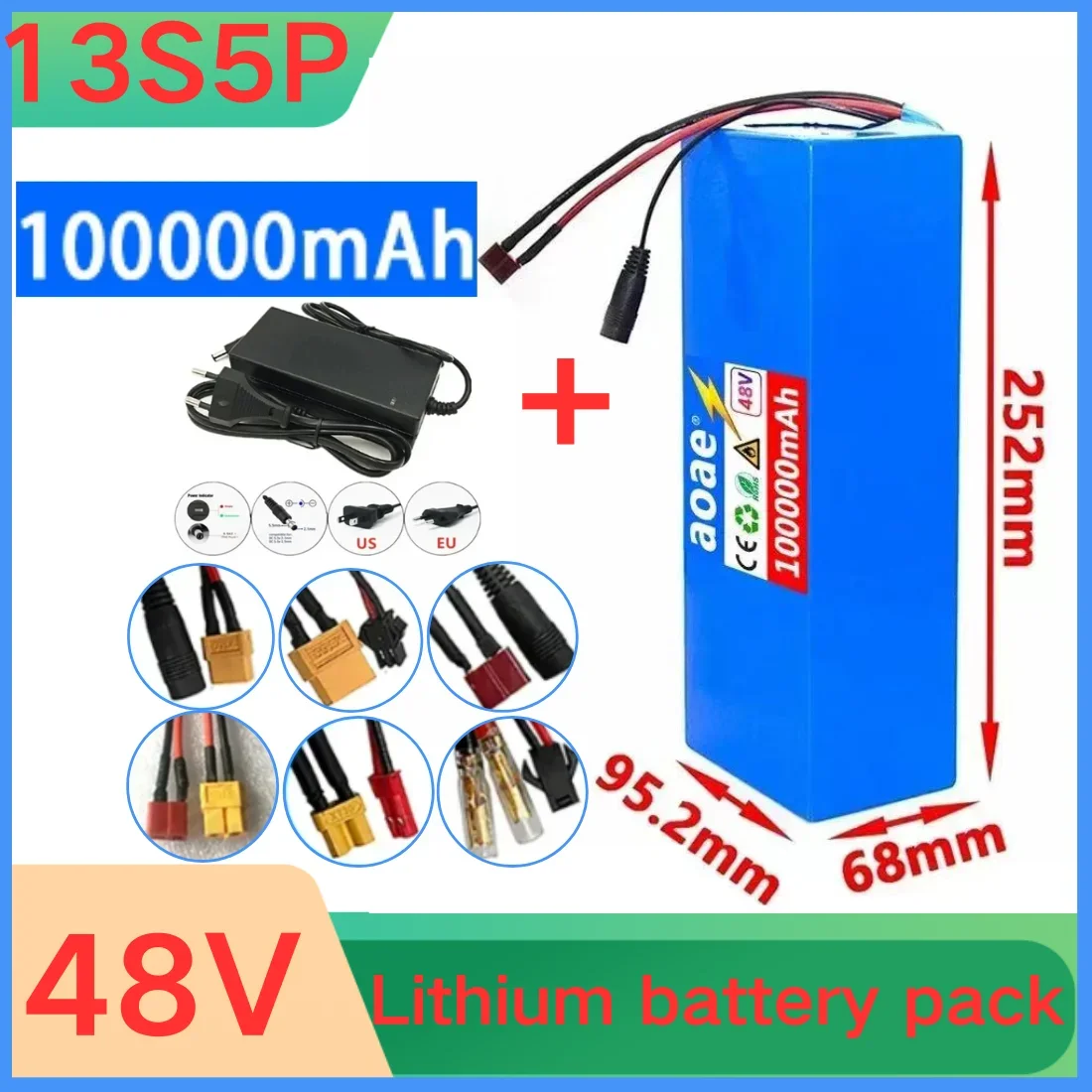13S5P The new 48V100ah lithium battery pack for electric vehicles is suitable for 250-1000W electric scooters and mountain bikes
13S5P The new 48V100ah lithium battery pack for electric vehicles is suitable for 250-1000W electric scooters and mountain bikes