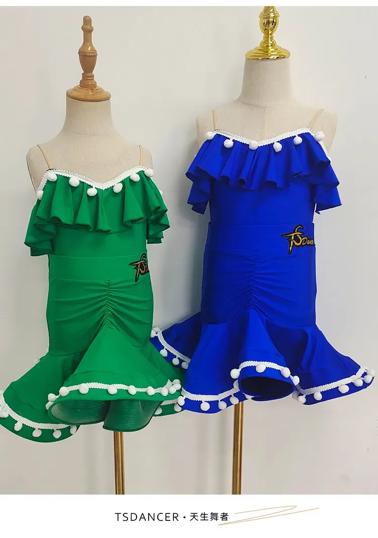 New summer style professional dance training suit for children of Latin dance Girls festival performance separate set
New summer style professional dance training suit for children of Latin dance Girls festival performance separate set