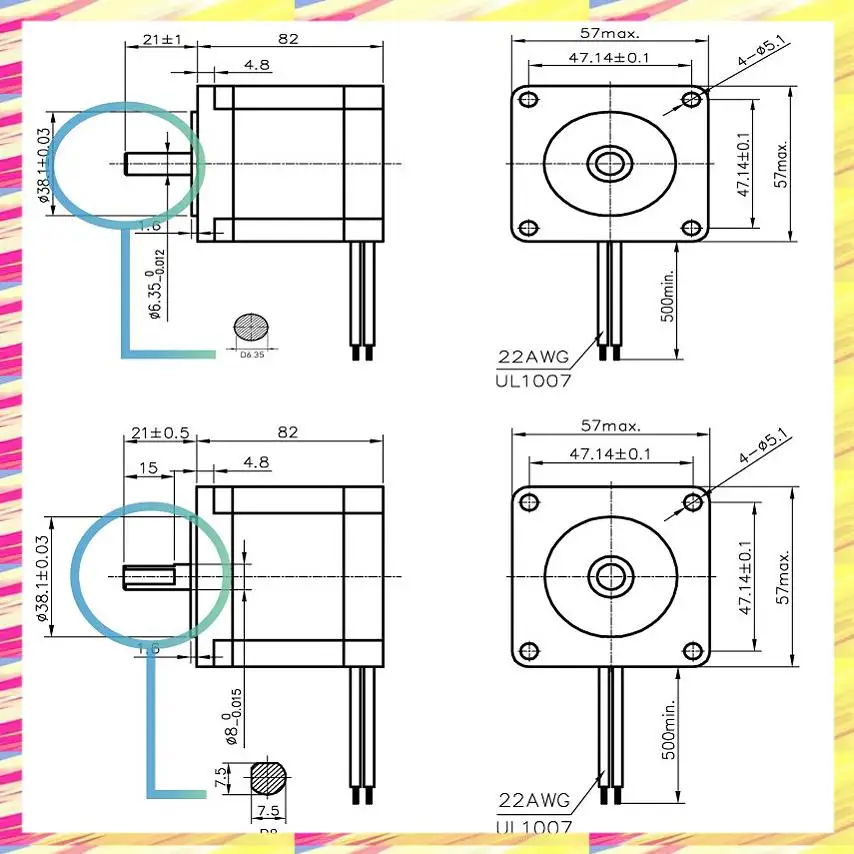 ABJJ Nema 23 Шаговый двигатель с ЧПУ 57X82 мм 3A 2.2N.315Oz-In Nema23 Фрезерный станок с ЧПУ Гравировальный фрезерный станок 3D-принтер
ABJJ Nema 23 Шаговый двигатель с ЧПУ 57X82 мм 3A 2.2N.315Oz-In Nema23 Фрезерный станок с ЧПУ Гравировальный фрезерный станок 3D-принтер