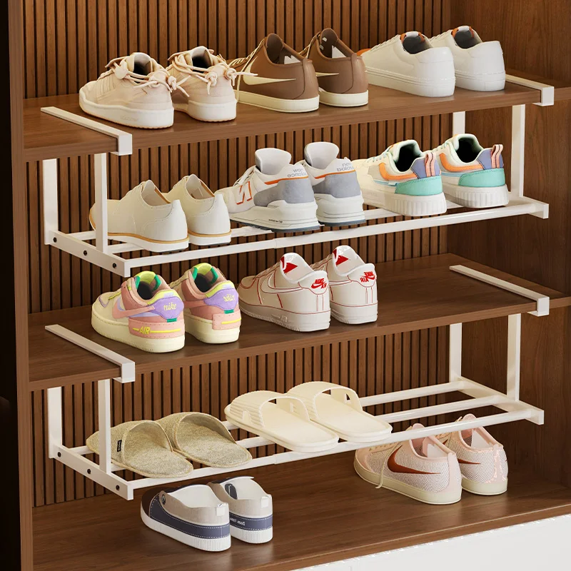 Wall-Mounted Shoe Organizer, Extendable Layered Shoe Rack, Luxury Style Drying Shelf for Compact Storage Solutions
Wall-Mounted Shoe Organizer, Extendable Layered Shoe Rack, Luxury Style Drying Shelf for Compact Storage Solutions